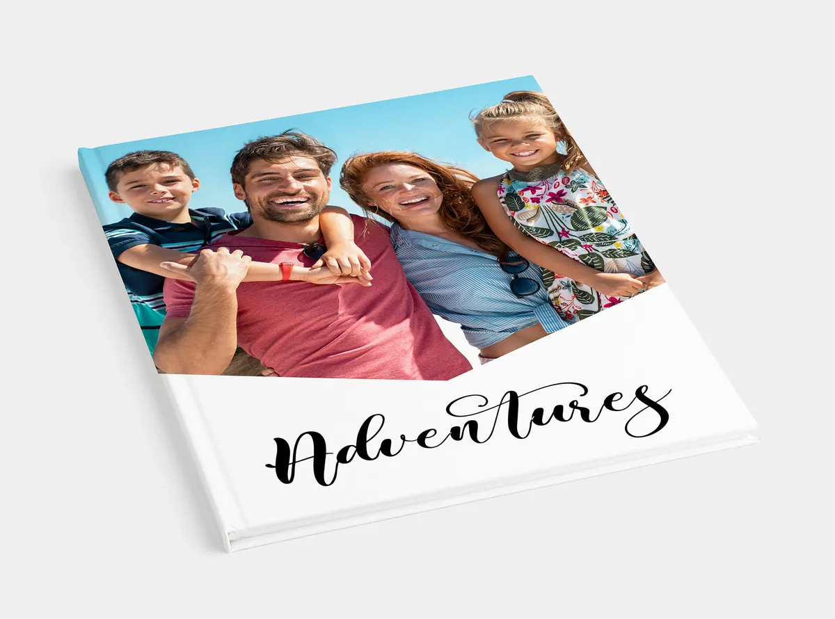 Fotobuch Hardcover A4 hoch mit Urlaubsfotos einer Familie