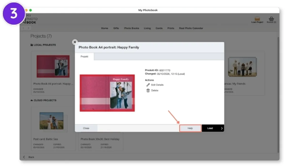 Al hacer clic en el botón «Ayuda» en el software de descarga